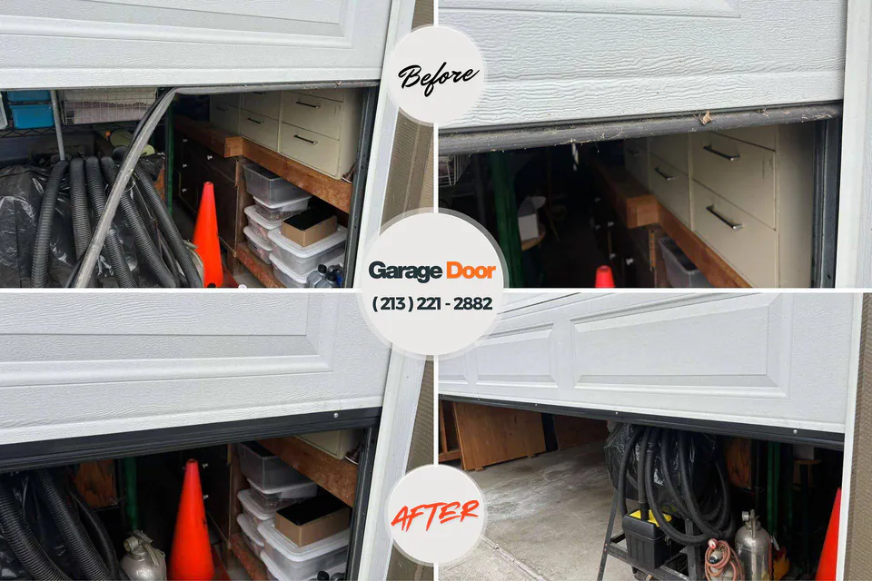 Before and after: garage door repair Riverview, DE